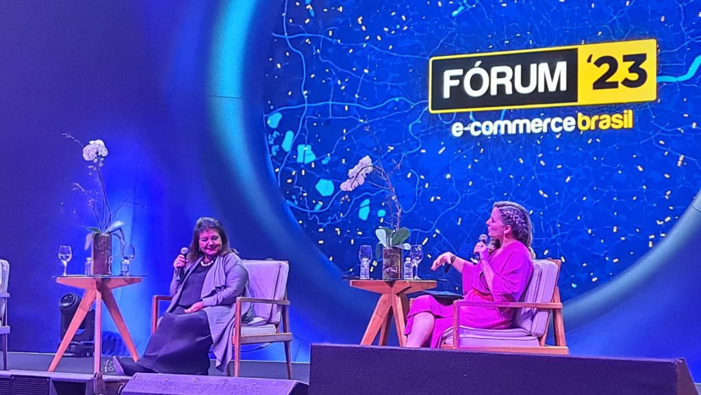 Luiza Trajano fala sobre o projeto de inclusão e ESG durante o Fórum E-commerce Brasil