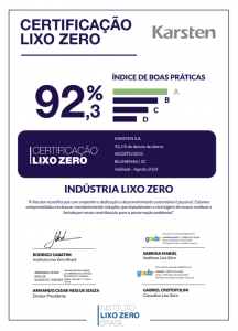 Karsten recebe certificado do Instituto Lixo Zero Brasil