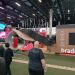 Estande da Bradesco Seguros desaba durante evento e deixa 2 pessoas levemente feridas