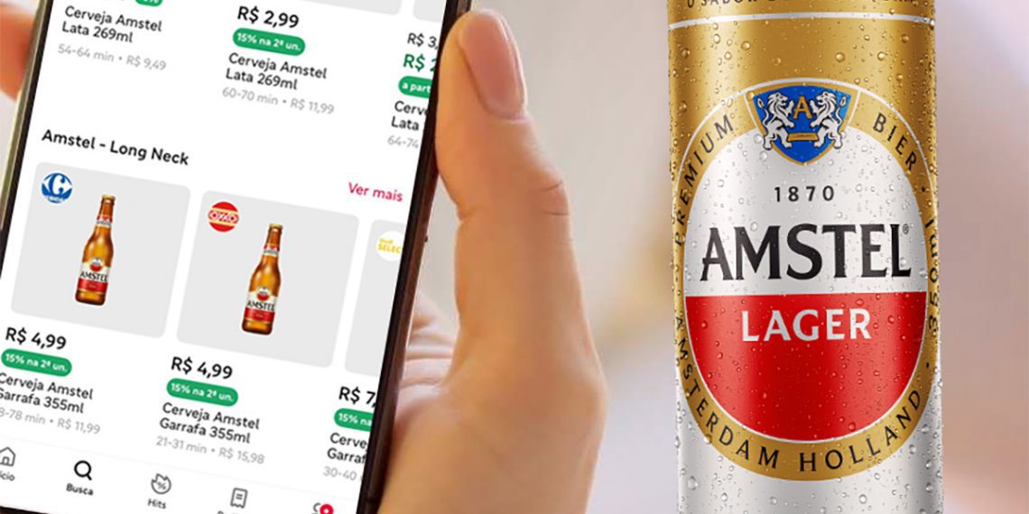 Amstel amplia presença no e-commerce em parceria com iFood e GPA