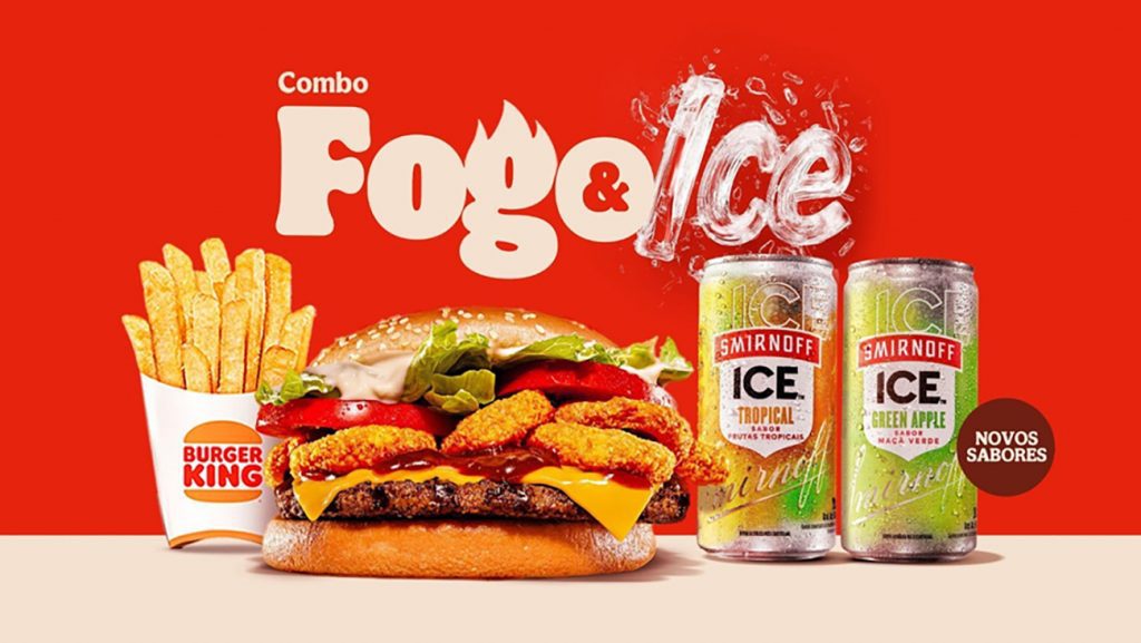 Parceria entre Burger King e Smirnoff Ice possibilita free refil de bebida no Carnaval