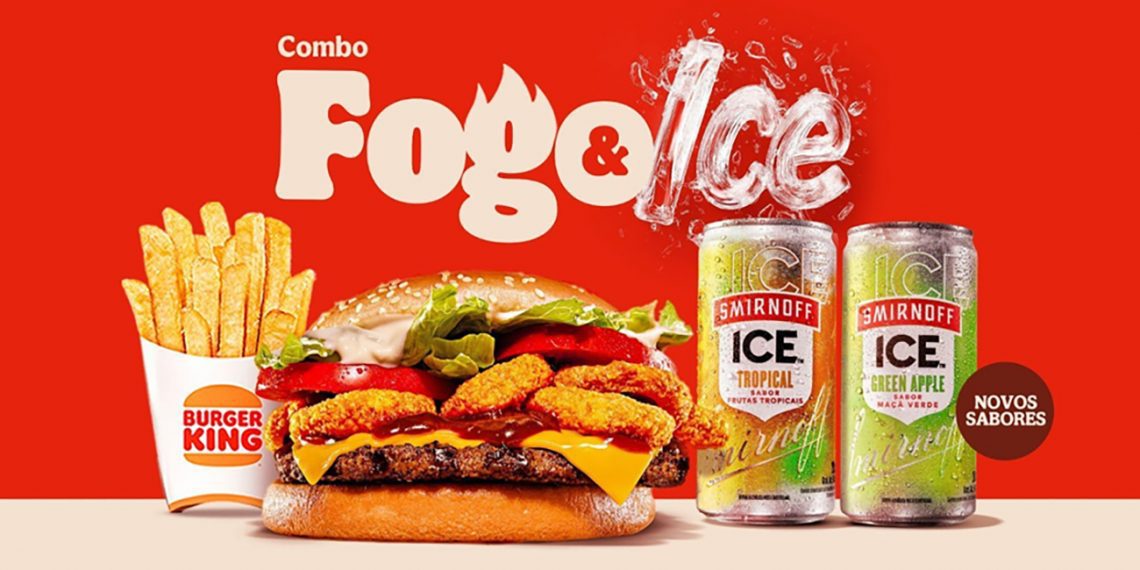 Parceria entre Burger King e Smirnoff Ice possibilita free refil de bebida no Carnaval