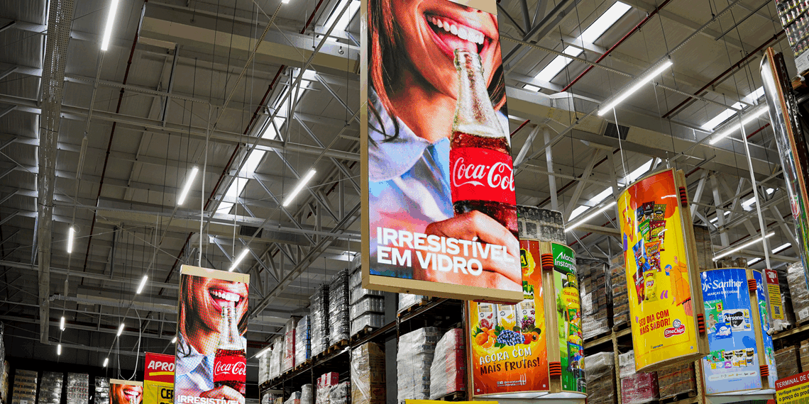 Com 14 telas e cerca de 26 checkouts, Atacadão de Osasco adota modelo massivo de retail media