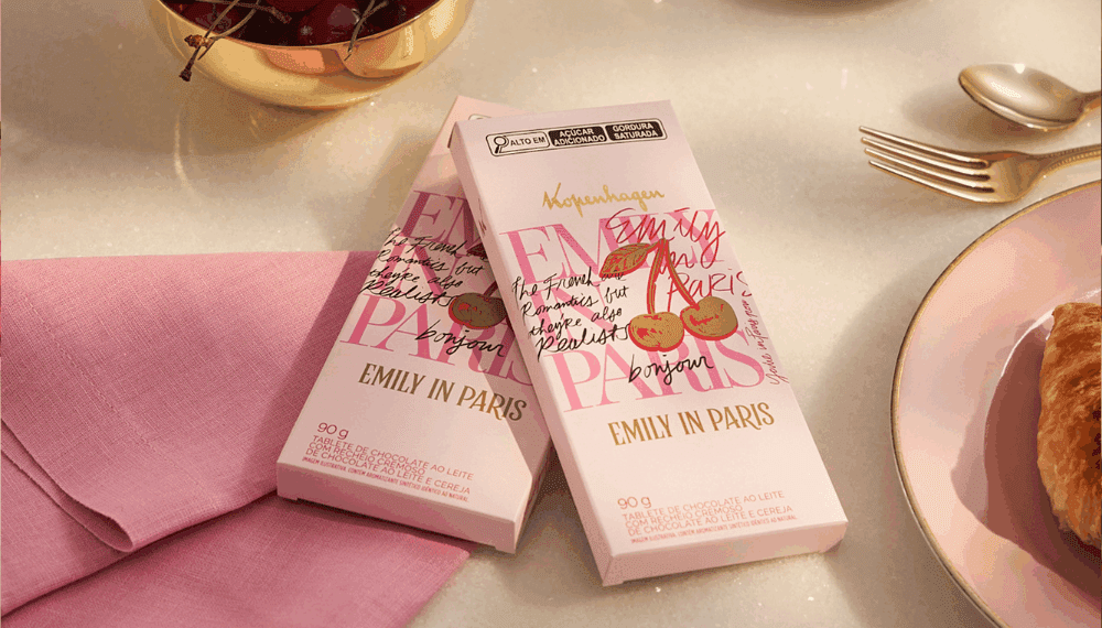 Kopenhagen lança chocolates e sobremesas inspirados na série Emily in Paris