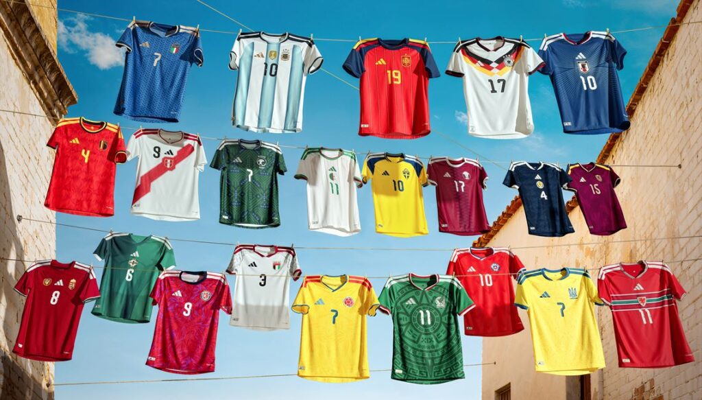 Adidas lança uniformes para 22 seleções da Copa do Mundo de 2026