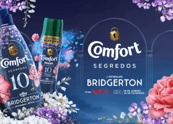 A Netflix se uniu à Comfort para lançar linha de perfumes para roupas inspirada em Bridgerton