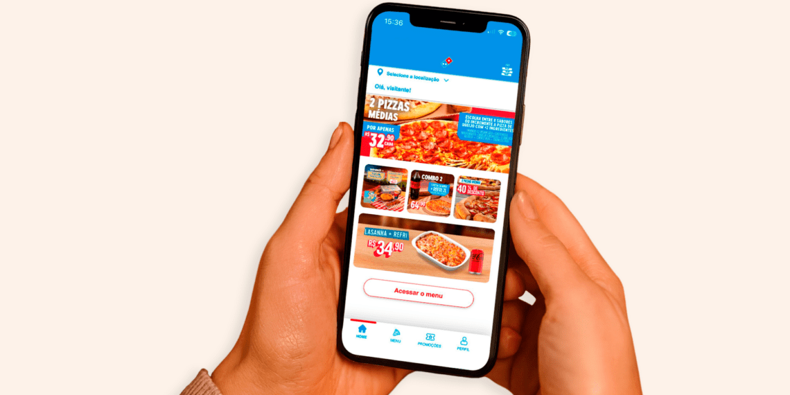 Domino’s Pizza atualiza aplicativo com navegação mais rápida e experiência personalizada