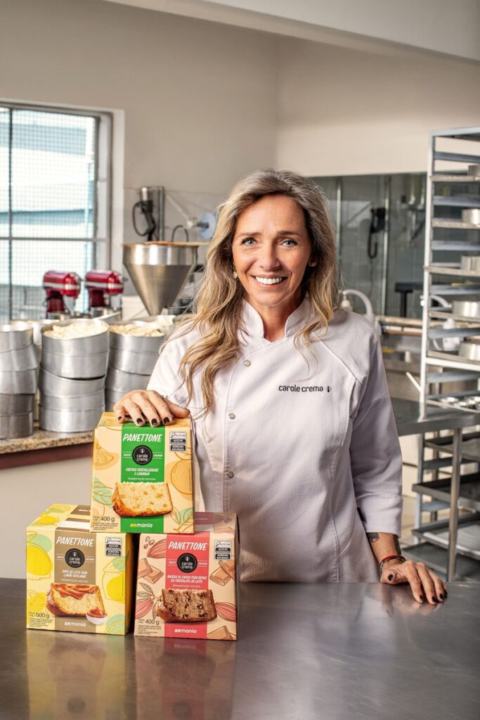 BR Mania lança linha de panettones artesanais em parceria com a chef Carole Crema