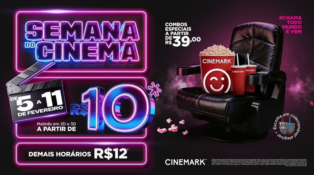 Semana do Cinema exibe filmes do Oscar, incluindo “O Agente Secreto”, com ingressos a R$12