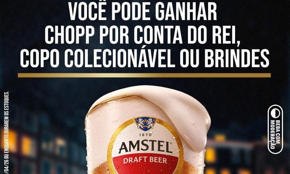 Mané Mercado e Amstel lançam ação com IA que oferece chope grátis