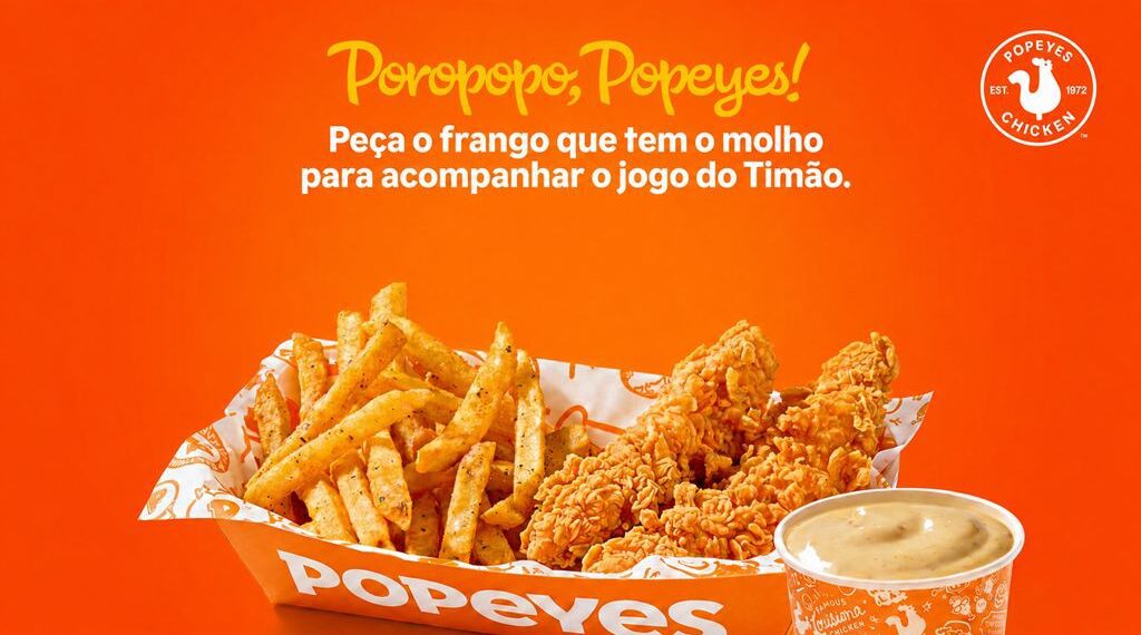 Popeyes anuncia parceria com Corinthians para distribuição de cupons e benefícios