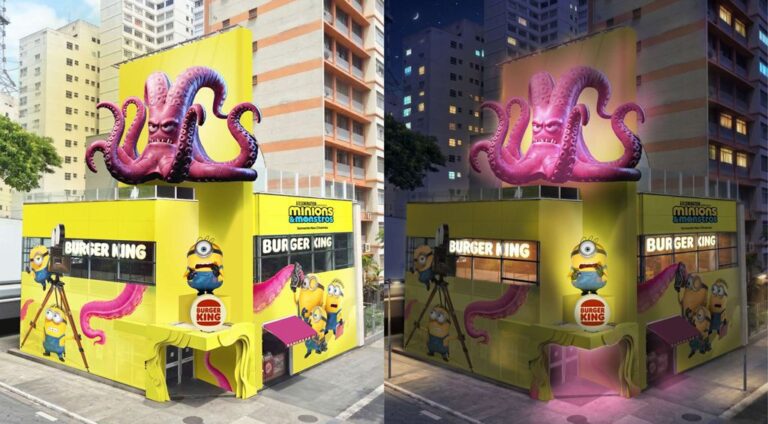 Burger King lança combo dos Minions e decora unidade em São Paulo com temática do filme