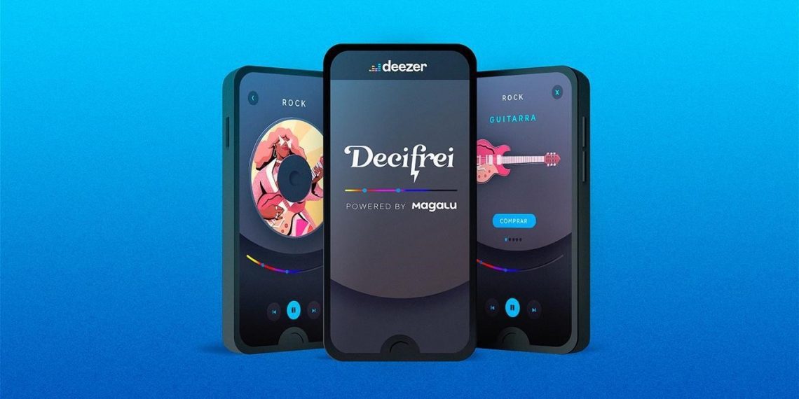 Aplicativo Decifrei, criado por Magalu e Deezer