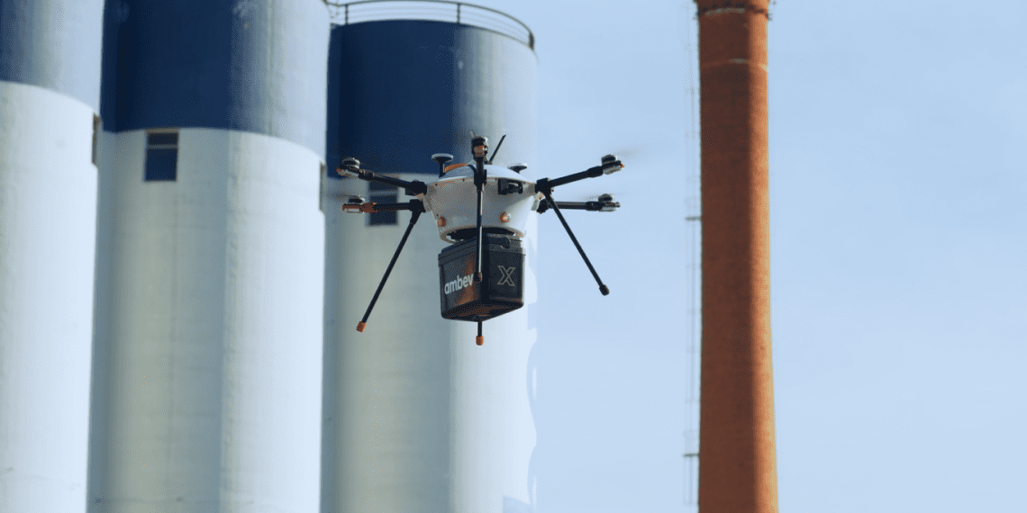 Ambev testa delivery com drone com capacidade para transportar até 2Kg