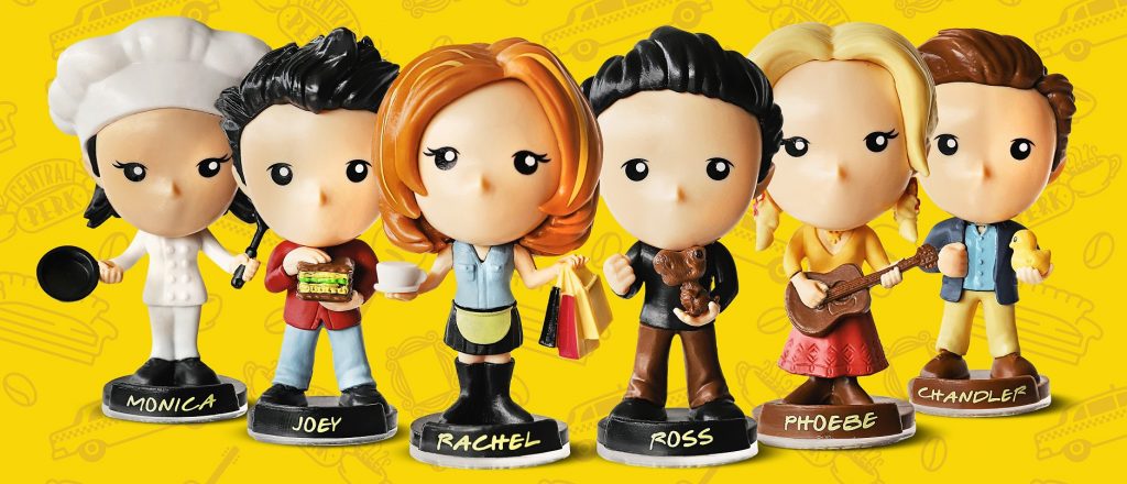 Miniaturas de personagens Friends chegam ao Bob's em todo Brasil