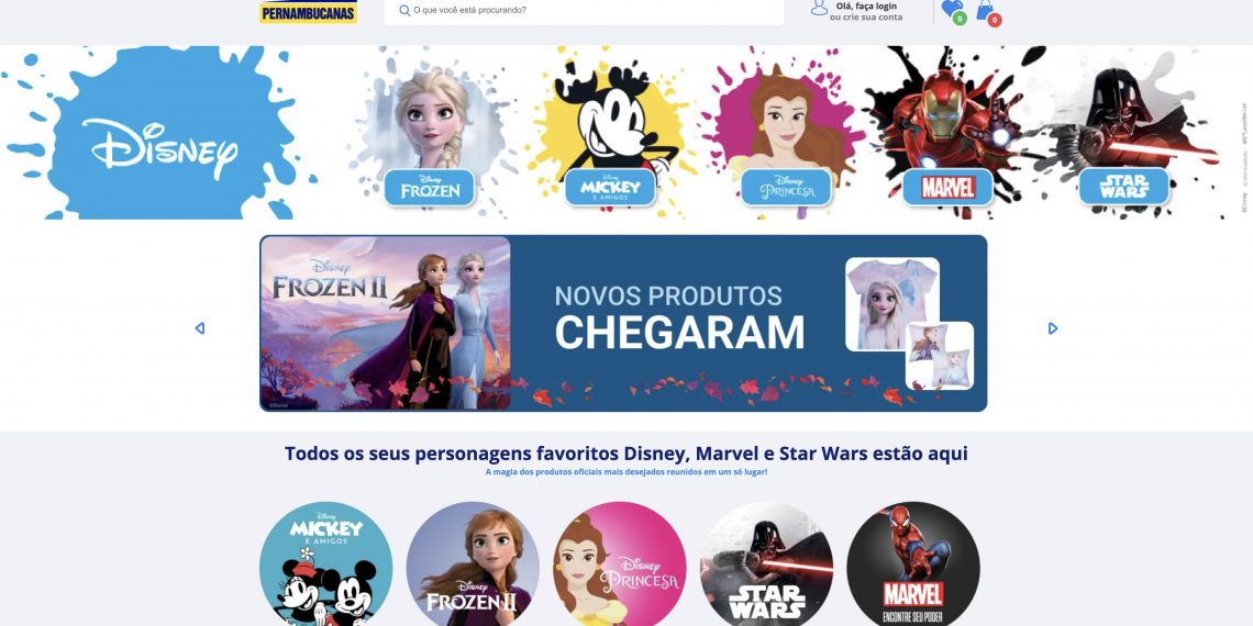 Após sucesso em loja física, Pernambucanas lança Espaço Disney na internet - Foto: Divulgação