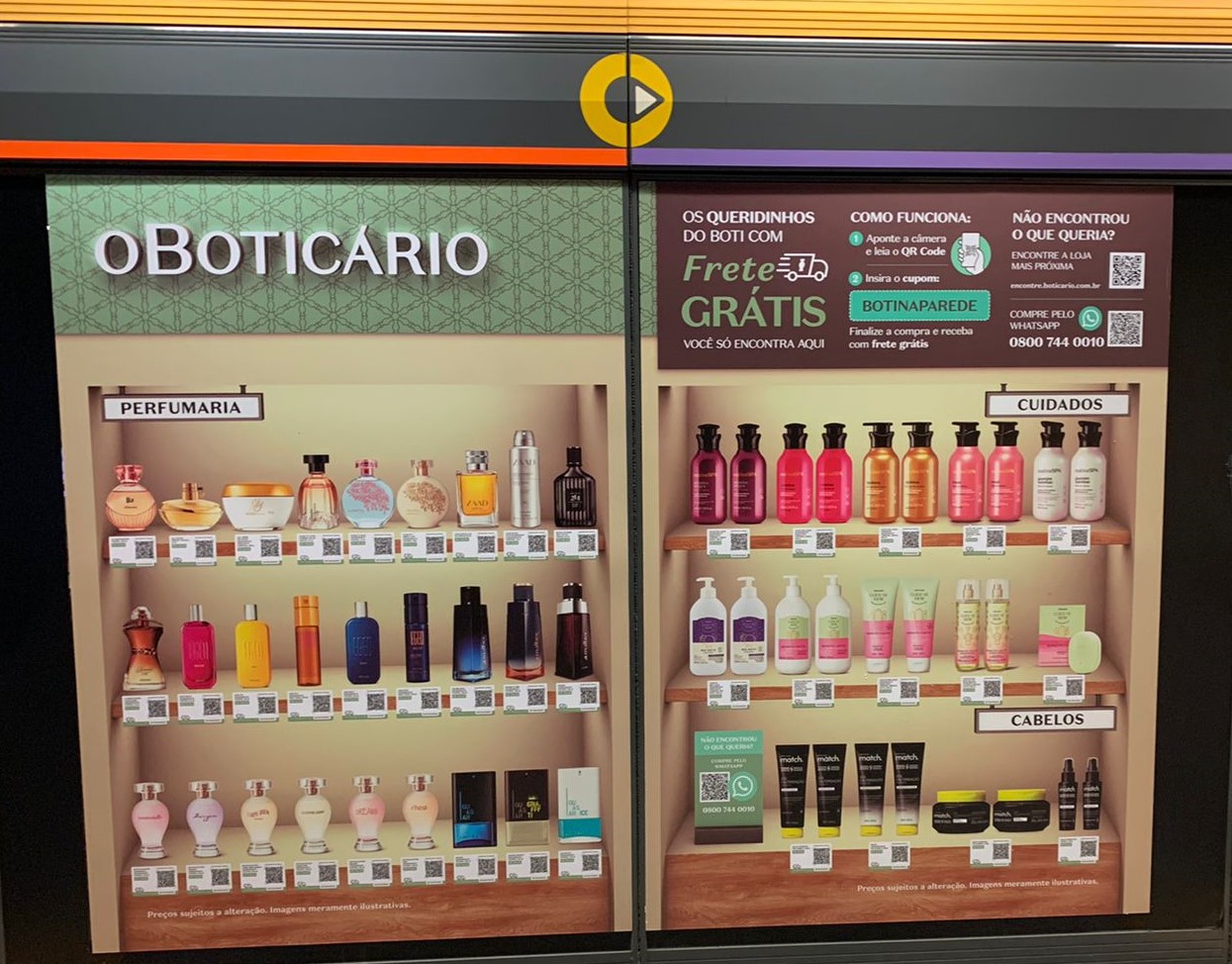 Boticário lança "lojas de parede" em estações de metrô e terminal de ônibus