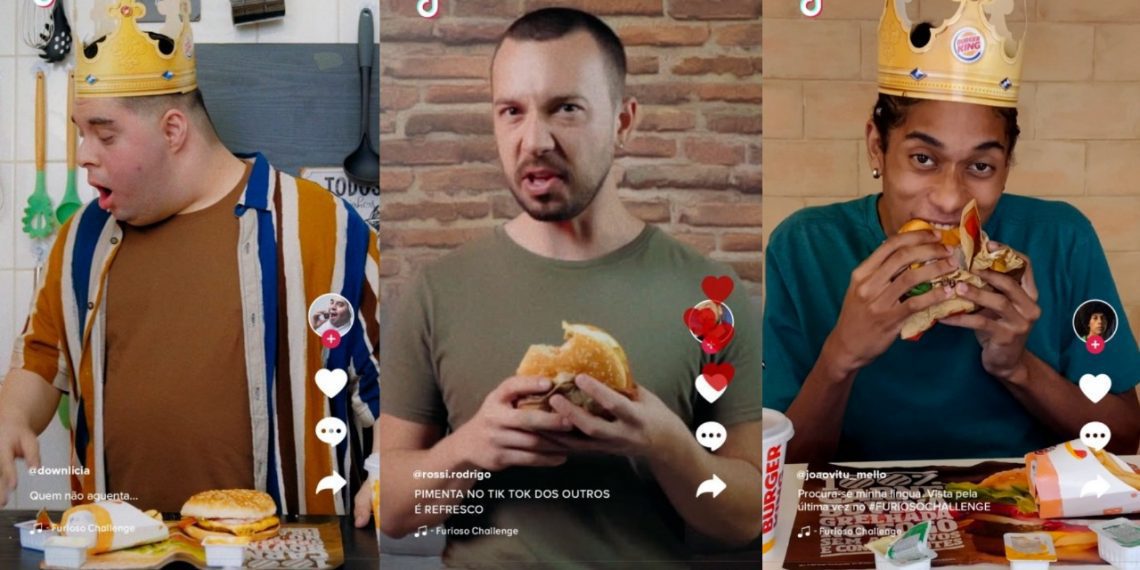 Burger King faz parceria com o TikTok Brasil para lançar sanduíches