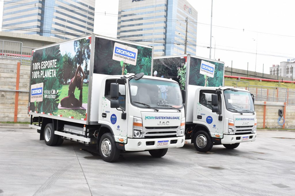 Decathlon começa a usar caminhões elétricos na entrega de produtos