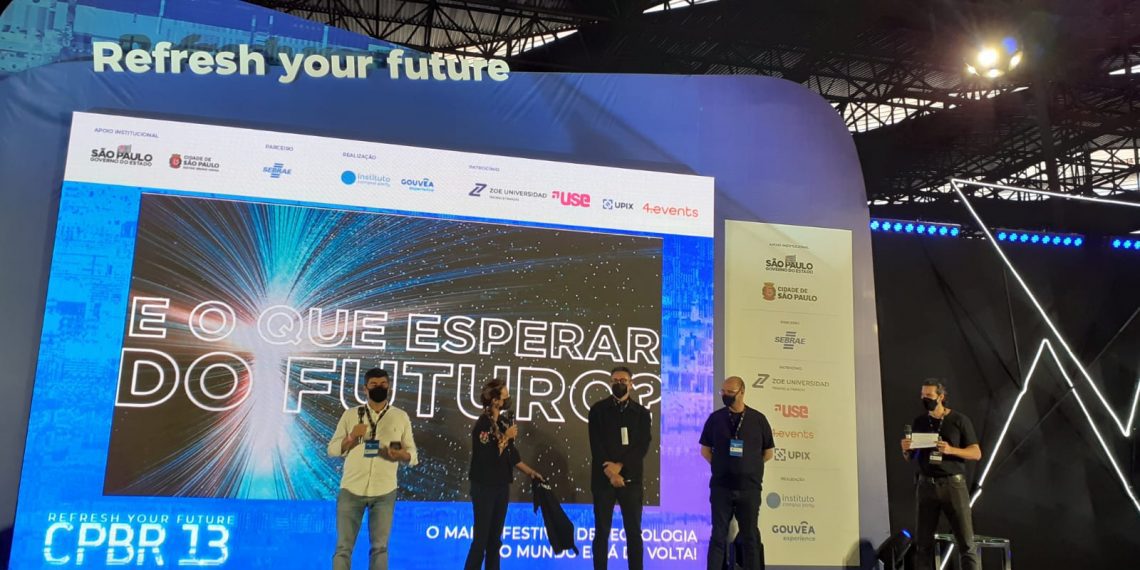 Aildo Ferreira (se. Esportes); Patricia Ellen (sec.Ciência e Tecnologia); Sérgio Sá Leitão (sec. Cultura); Rossieli Soares (sec. Educação) e Tonico Novaes, CEO da Campus Party Brasil