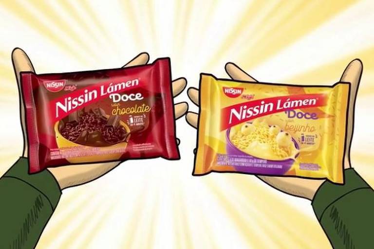 Nissin prepara lançamento de miojo doce nos sabores chocolate e beijinho