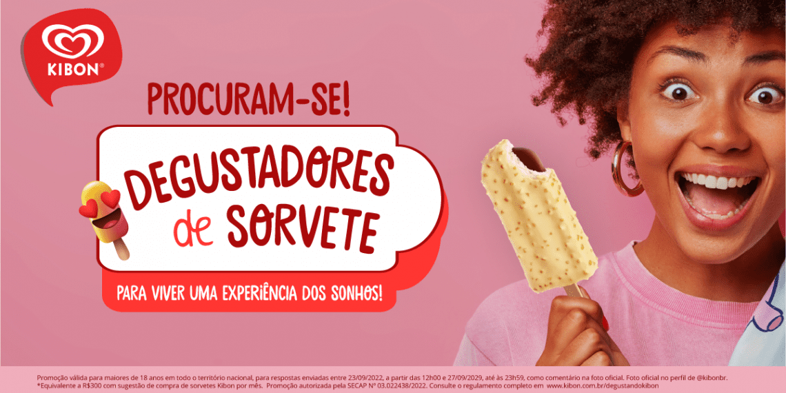 Kibon promove campanha para escolher degustadores de sorvetes