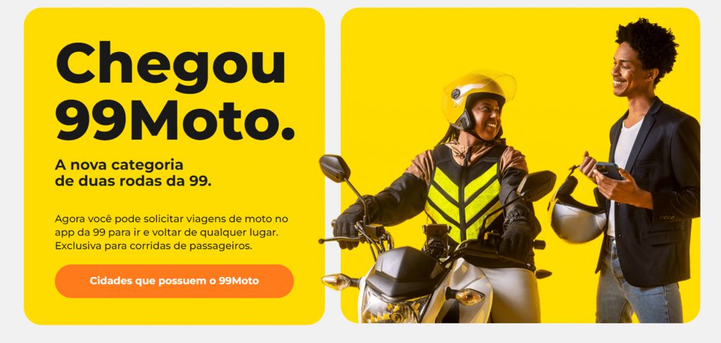 99 lança desafio no TikTok para usuários experimentarem corrida de moto