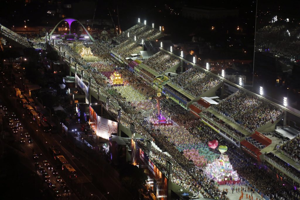 The LED leva painéis para camarotes do Carnaval do Rio de Janeiro