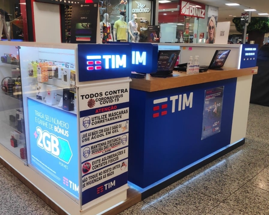 TIM vai abrir 80 quiosques em supermercados e galerias do Carrefour