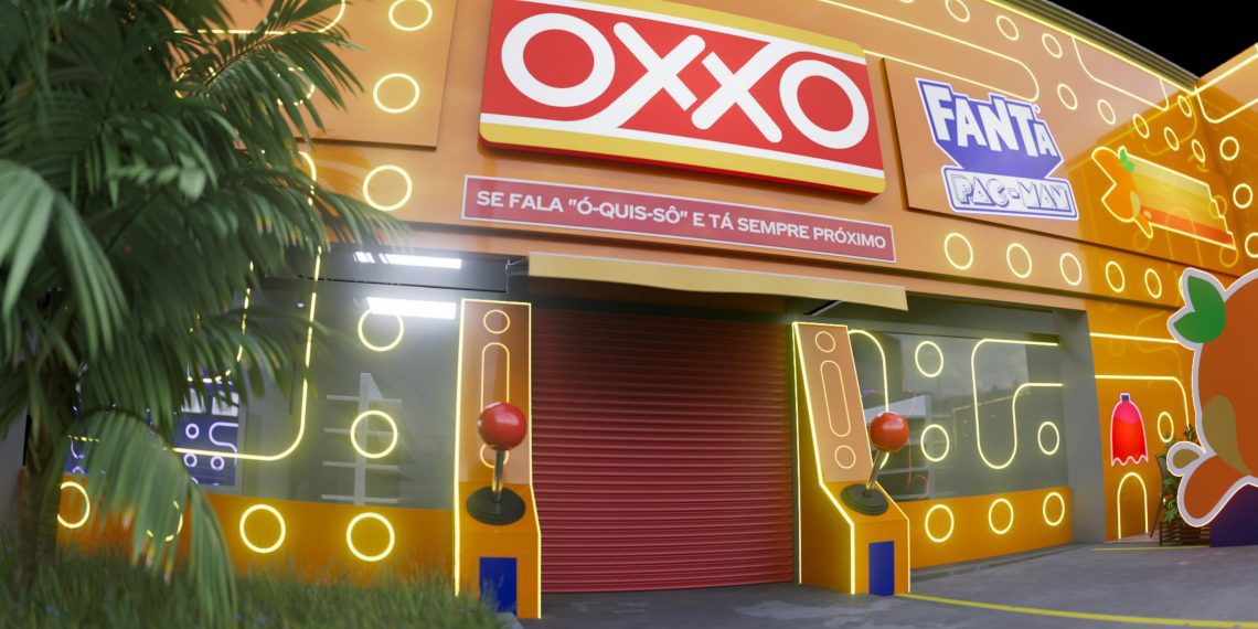 Oxxo transforma loja em máquina de videogame para o lançamento da Fanta Pac-Man