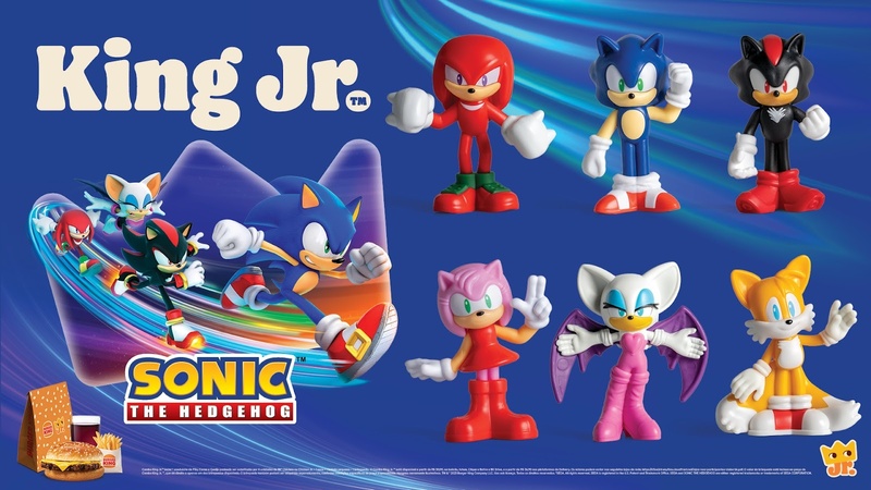 Burger King relança brinquedos do Sonic no Combo King Jr. com novos personagens