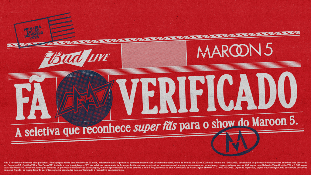 Budweiser seleciona fãs para show do Maroon 5 em São Paulo