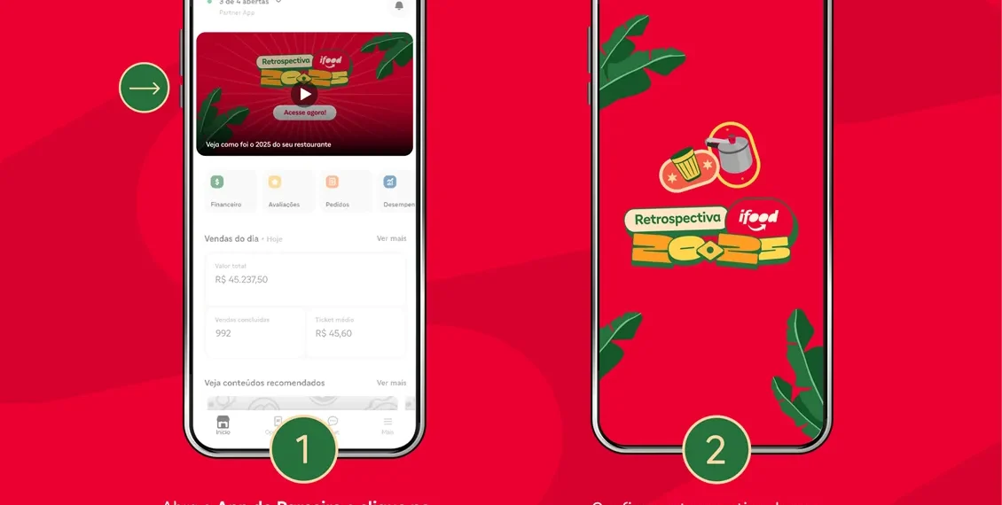 iFood lança retrospectiva que permite restaurantes visualizarem os principais destaques do ano