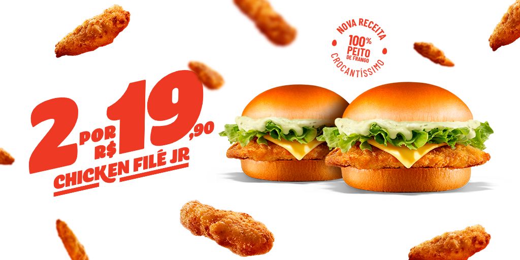 Bob’s lança promoção Dupla Chicken Filé Jr por R$ 19,90