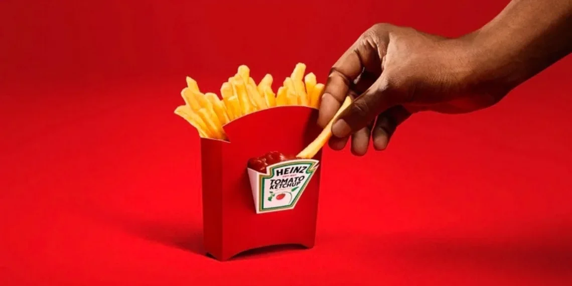 Heinz lança caixa de batata frita com compartimento para ketchup