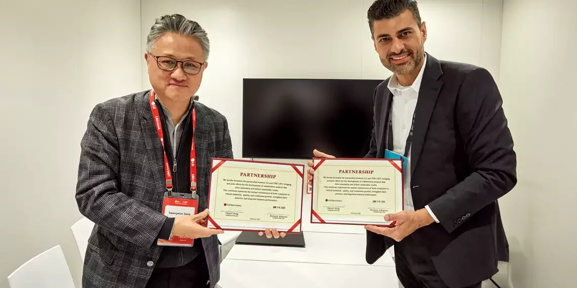 LG firma parceria para fornecer painéis profissionais para a The LED