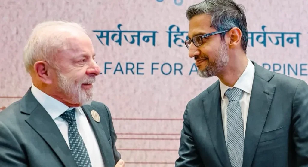 Lula se reúne com CEO do Google durante cúpula de IA na Índia