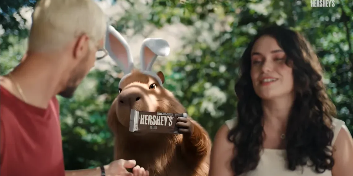 Capivara toma lugar do coelhinho na Páscoa da Hershey’s neste ano