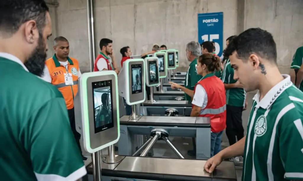 Biometria facial vira regra em estádios e acaba com ingressos físicos no Brasil