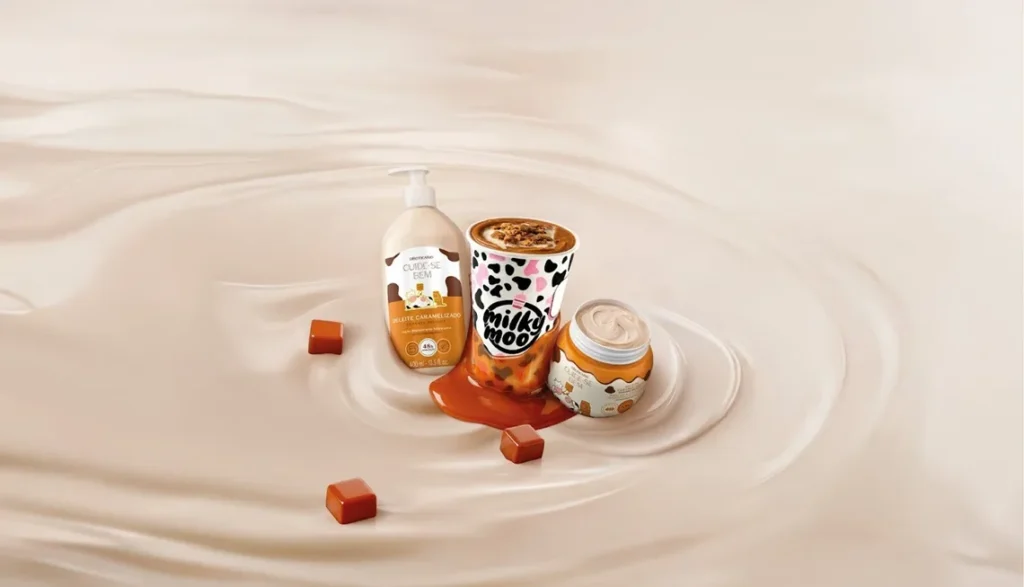 O Boticário transforma fragrância em milk-shake exclusivo da Milky Moo