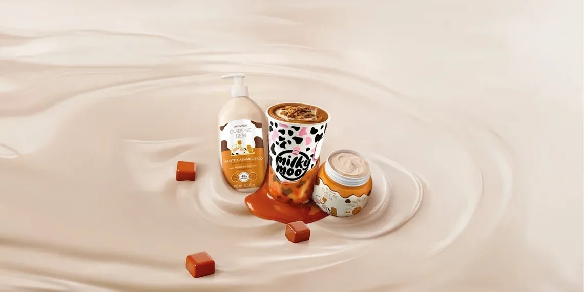 O Boticário transforma fragrância em milk-shake exclusivo da Milky Moo