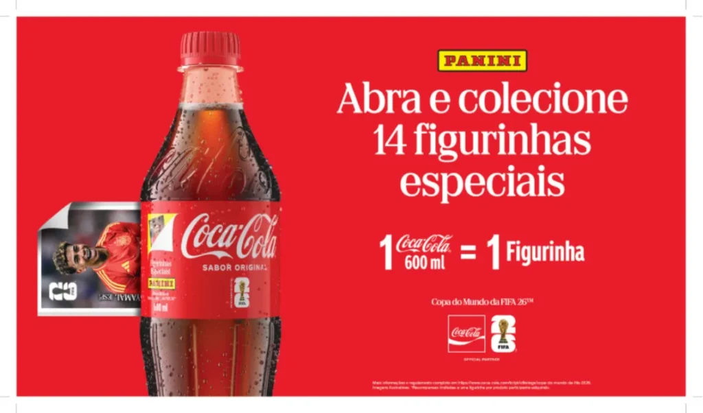 Coca-Cola e Panini lançam promoção com figurinhas da Copa