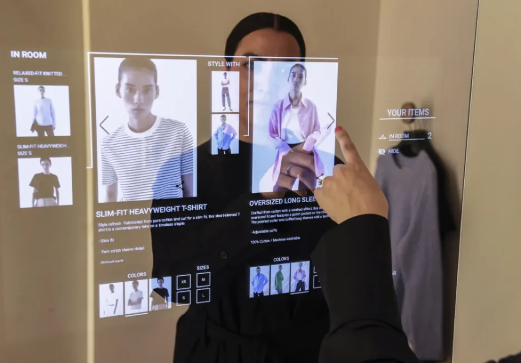 Provadores conectados da H&M permitem solicitar peças e visualizar estoque sem sair da cabine