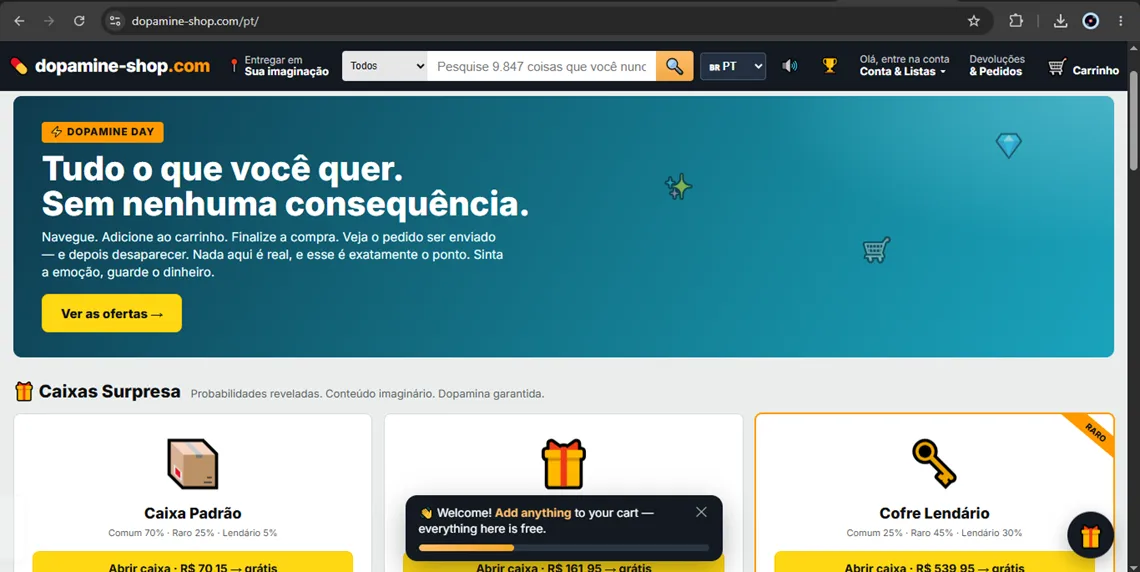 Fazer compras sem gastar? Conheça o site que simula a experiência de compra