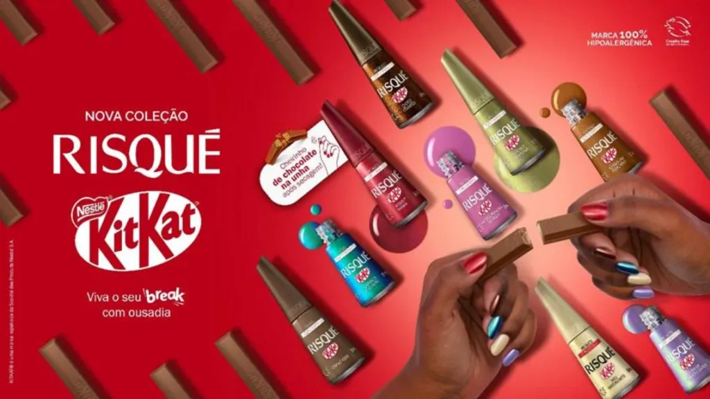 Risqué e KitKat lançam coleção de esmaltes com fragrância de chocolate