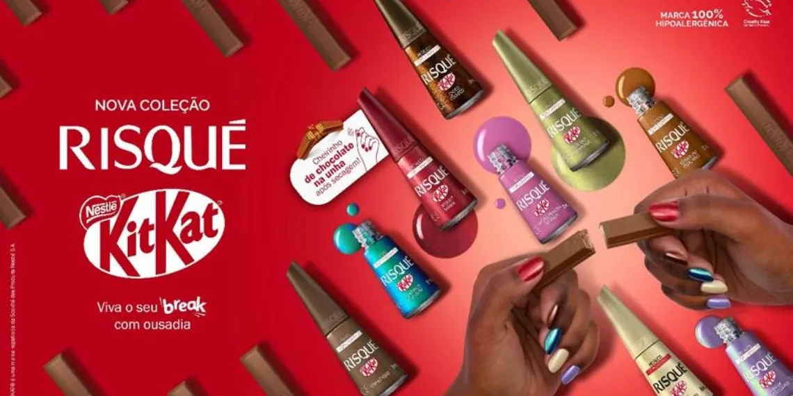 Risqué e KitKat lançam coleção de esmaltes com fragrância de chocolate