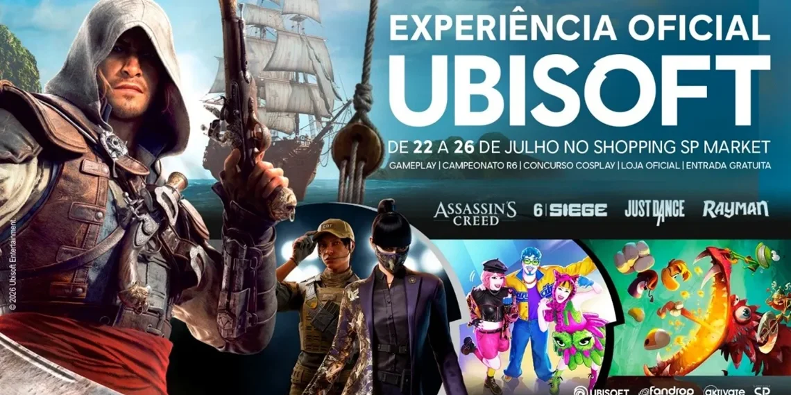 Mundo dos games ganha espaço no varejo físico com pop-up da Ubisoft em shopping de SP
