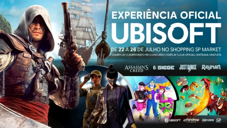 Mundo dos games ganha espaço no varejo físico com pop-up da Ubisoft em shopping de SP